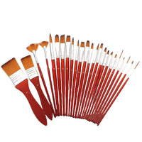 Gouache and watercolor paintbrush set with nylon bristles for precise painting