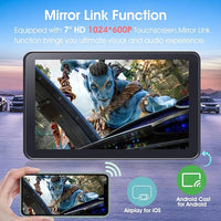 portable car stereo with GPS navigation on touchscreen for real time directions