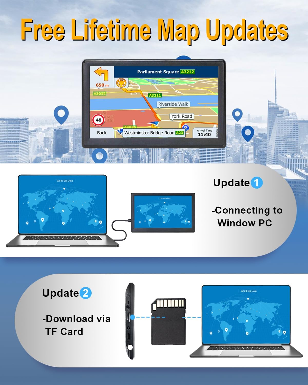 N700 GPS navigator complete kit with mount charger and accessories for vehicles