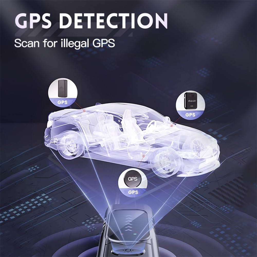 GPS tracker detection with Hidden Camera Detector for security during travel or at home.