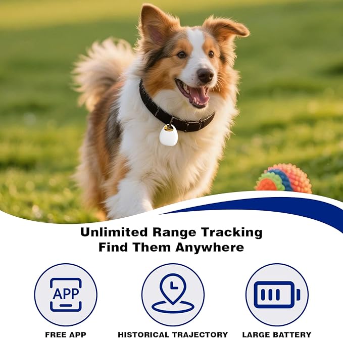 GPS pet tracker compatible with iOS and Android devices