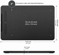Graphic drawing tablet connected to PC and laptop setup