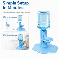 Gravity Style Cat Water Fountain With Easy Refill Design