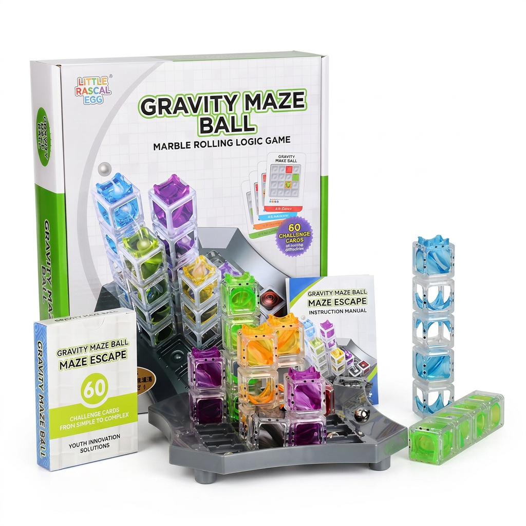 Gravity marble maze game for kids STEM logic puzzle toy