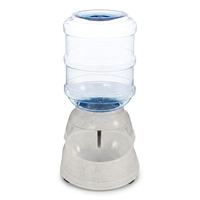 Gravity pet water dispenser with one gallon reservoir