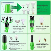 Green Light Bulb Changer Tool Set For Home Maintenance