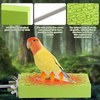 Green Resin Bird Perch Warmer for Small Bird Cages