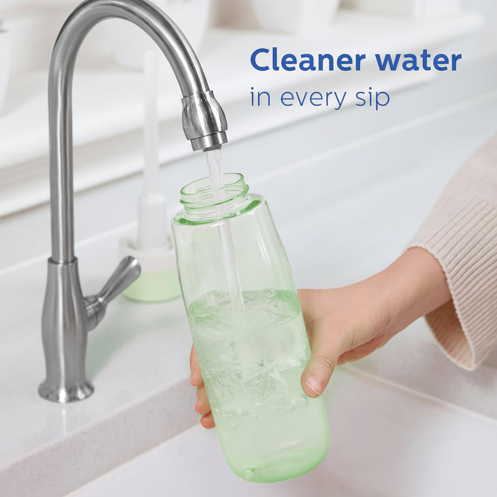 Green travel drinking bottle for walking, office, and outdoor activities
