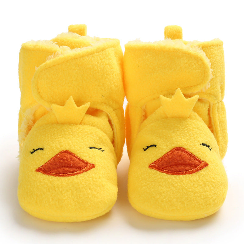 Detailed photograph showing the fine fuzzy texture of the footwear exterior.