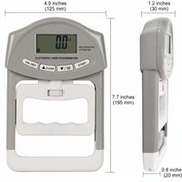 Grip trainer with display for hand grip routines and forearm workouts