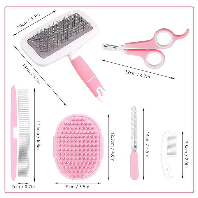 grooming comb for small pets, detangling and smooth fur