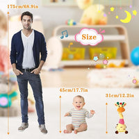 Groovy dancing giraffe toy for toddlers with glowing lights and interactive features