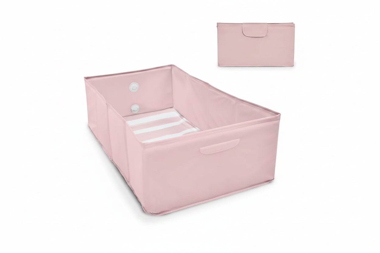 Grow-with-me baby bathtub design for newborns and toddlers