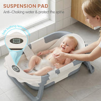 Grow-with-me baby bathtub design for newborns and toddlers