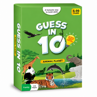 Guess in 10 animal trivia card game for kids and family