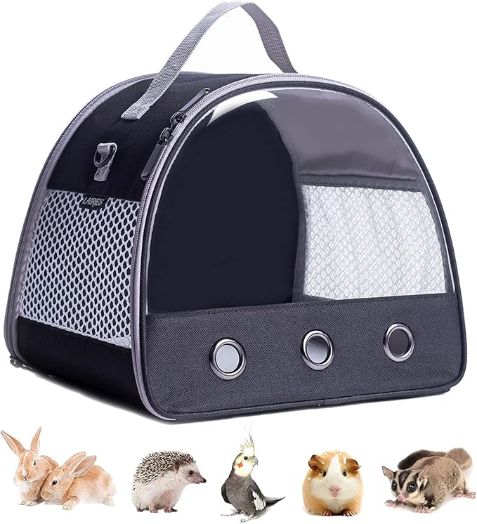 Guinea Pig Carrier Backpack with Clear Bubble Window for Small Pets