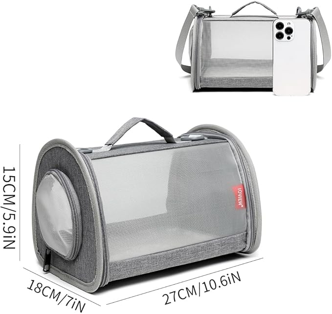 Guinea Pig Carrier Travel Bag with Breathable Mesh Panels for Small Pets