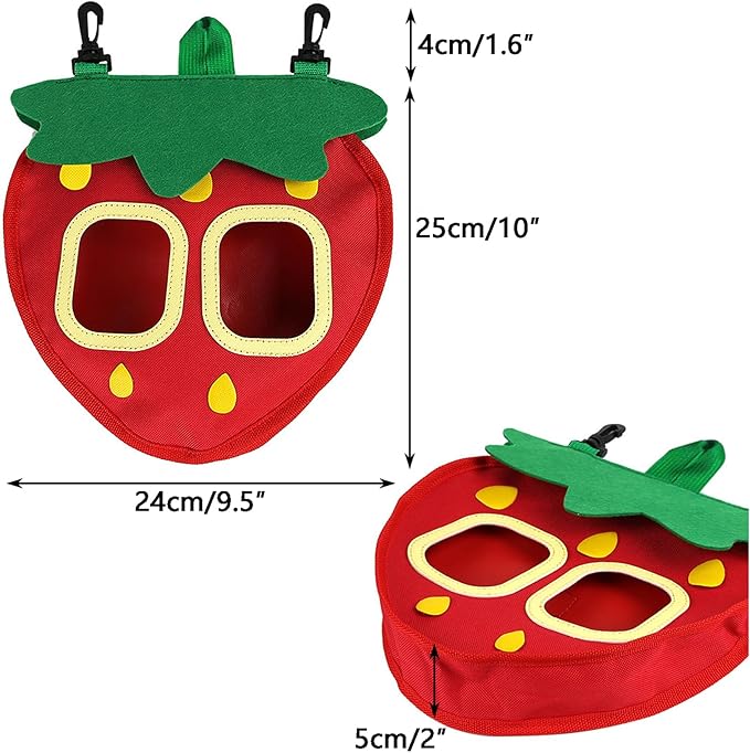 Guinea Pig Timothy Hay Feeder Bag, Hanging Hay Dispenser with Less Waste Design