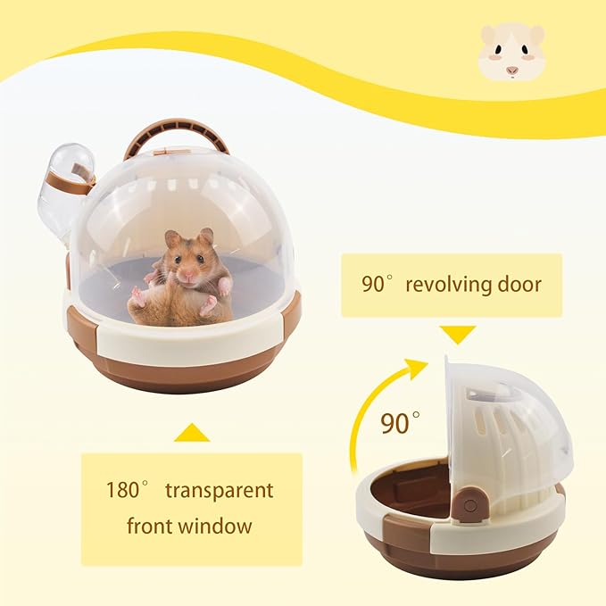 Guinea Pig Outgoing Carrier Cage for Travel with Built-in Water Bottle