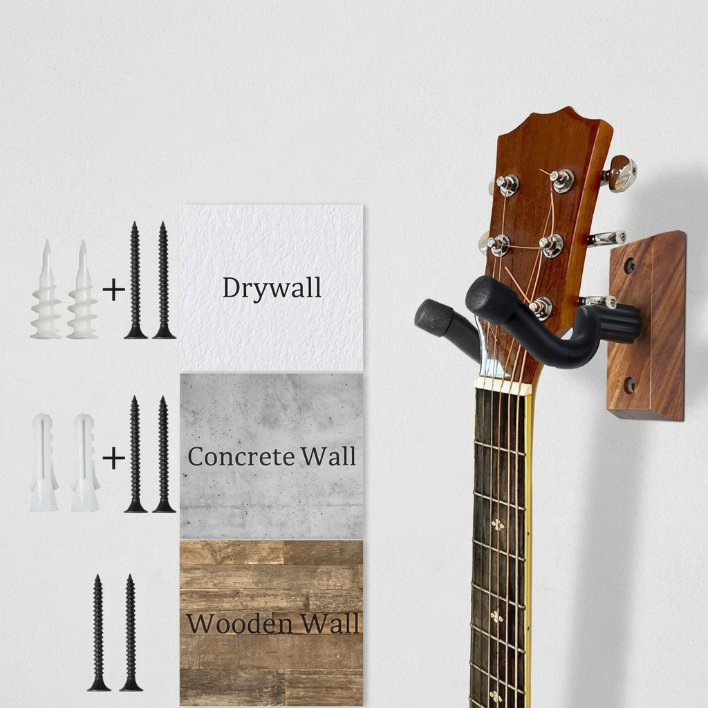 guitar hanger wall mount used for home studio display and organization