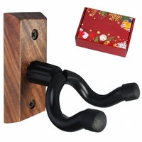 black walnut wood guitar wall mount u shaped hanger for acoustic and electric guitars