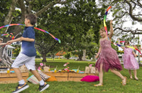 Gymnastics ribbon wands for kids, perfect for active party games and decorations