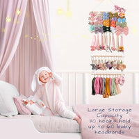 Wall Hanging Hair Accessories Storage Organizer for Headbands and Clips