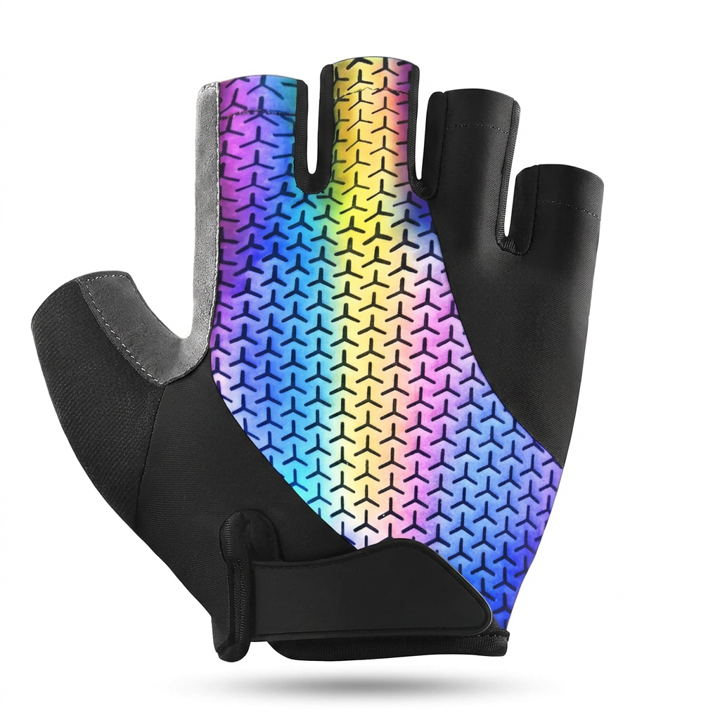 Half-finger cycling gloves with padded palm design for outdoor riding