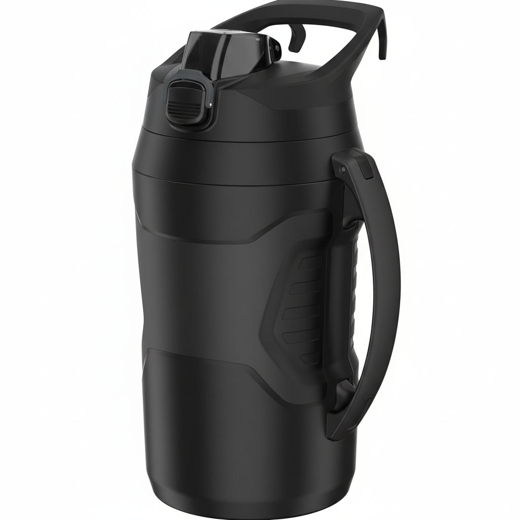Half gallon 64oz insulated water bottle for sports and gym