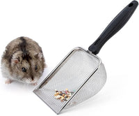 hamster sand bath scoop stainless steel with fine mesh sifter