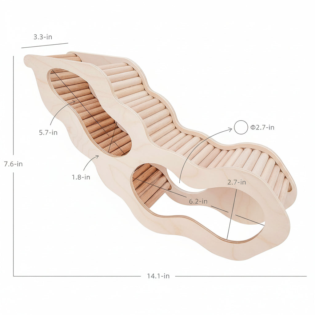 Wooden Hamster Hideout Hut for Small Pets