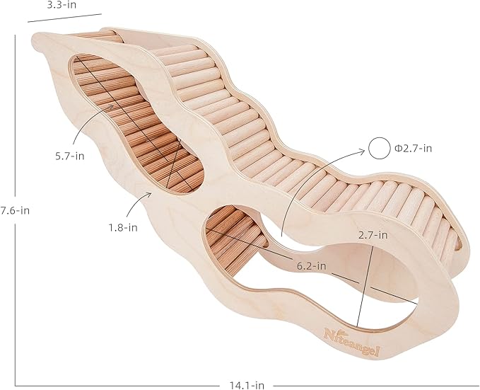 Wooden Hamster Hideout Hut for Small Pets