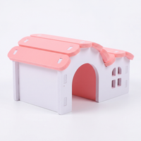wooden hamster hideout for small pets indoor habitat