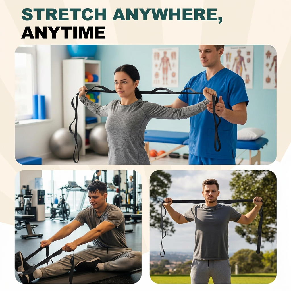 Hamstring stretch band for improving flexibility and muscle recovery