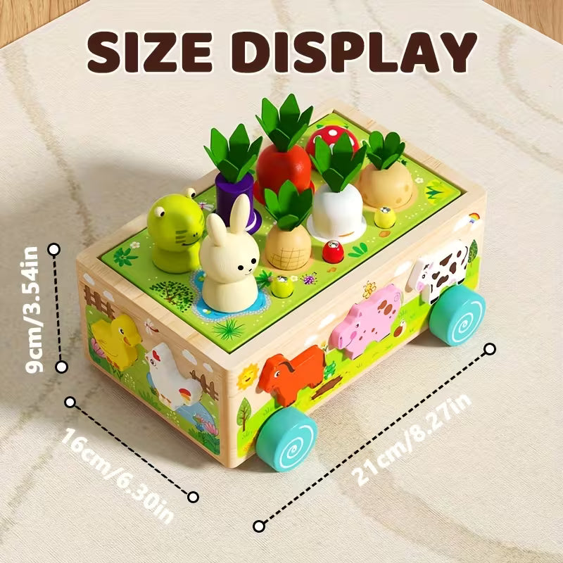 Hand eye coordination wooden toy for baby boys and girls