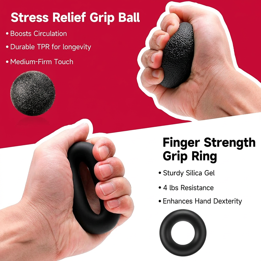 Hand Grip Exercise Kit for Finger Wrist and Forearm Training