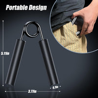 Hand grip trainer set with 50 lb to 200 lb resistance options
