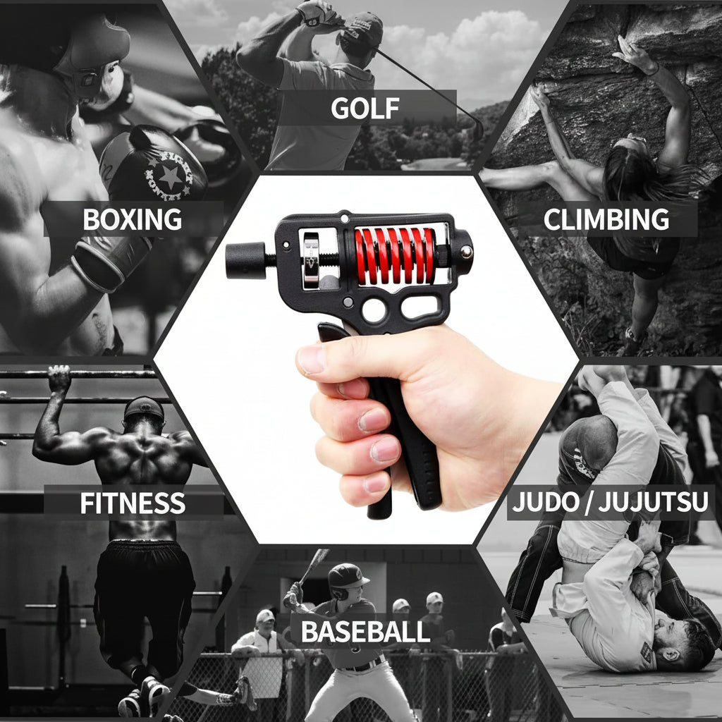 Hand grip trainer with adjustable resistance control knob