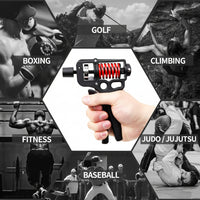 Hand grip trainer with adjustable resistance control knob