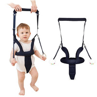 Adjustable handheld baby walking support harness with padded body section