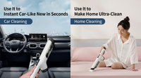 Handheld vacuum cleaner for car interior cleaning