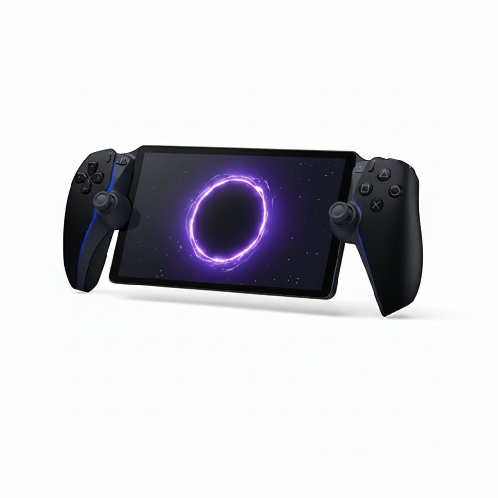 handheld gaming console with built in controller dual analog buttons