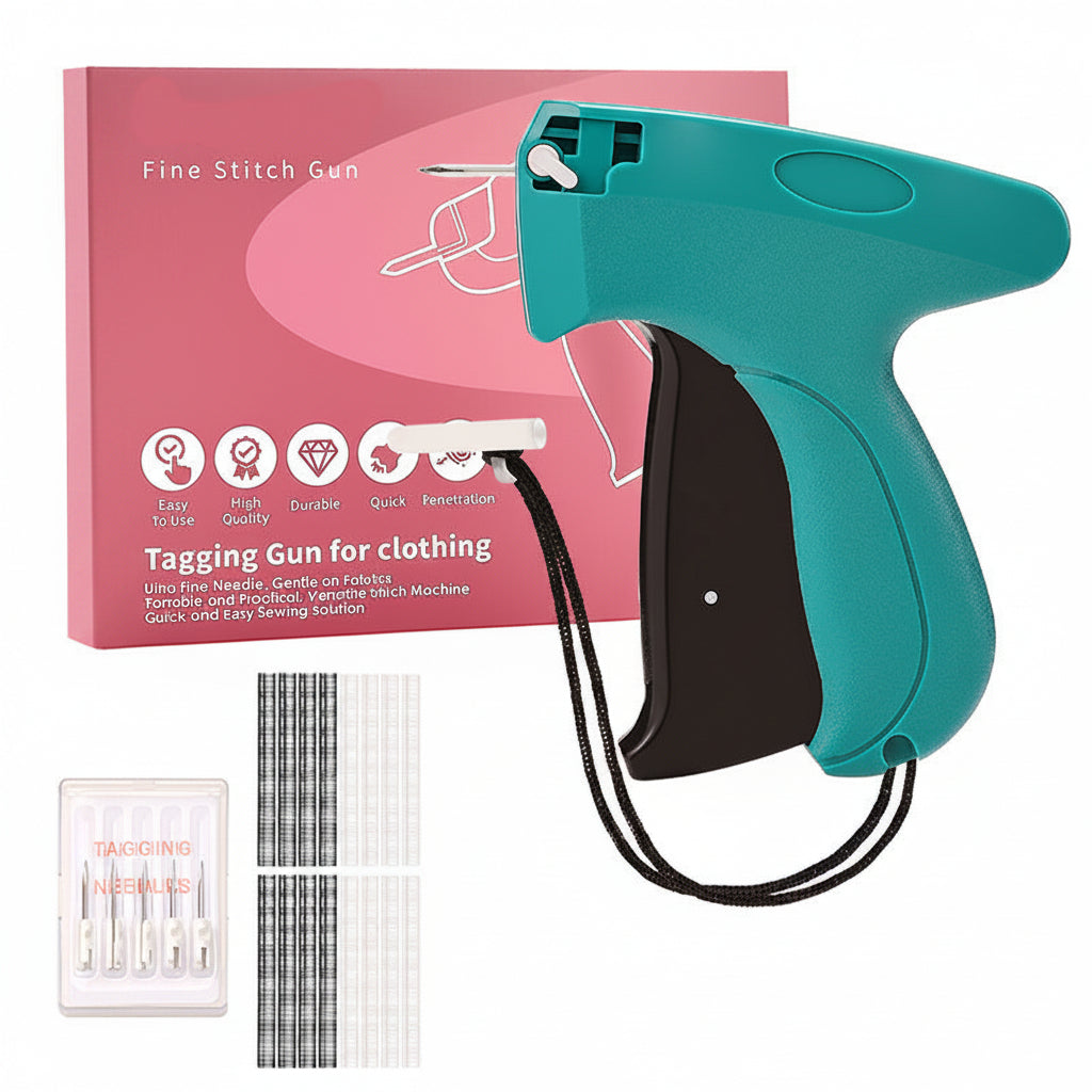 Handheld fabric tool supplied with six compatible needles