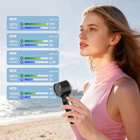 Portable fan with adjustable airflow speed settings