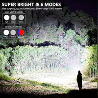 Handheld Hunting Flashlight with High Power Beam for Night Visibility