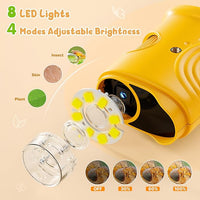 Handheld microscope with display for kids exploration