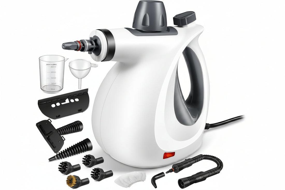 Handheld steam cleaner for compatible household floor surfaces