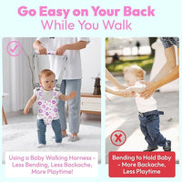 Handheld toddler walking harness for parent-guided walking practice
