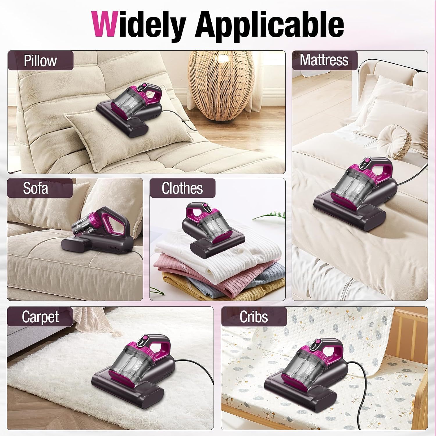 mattress cleaner with 80,000 RPM rotating brushroll