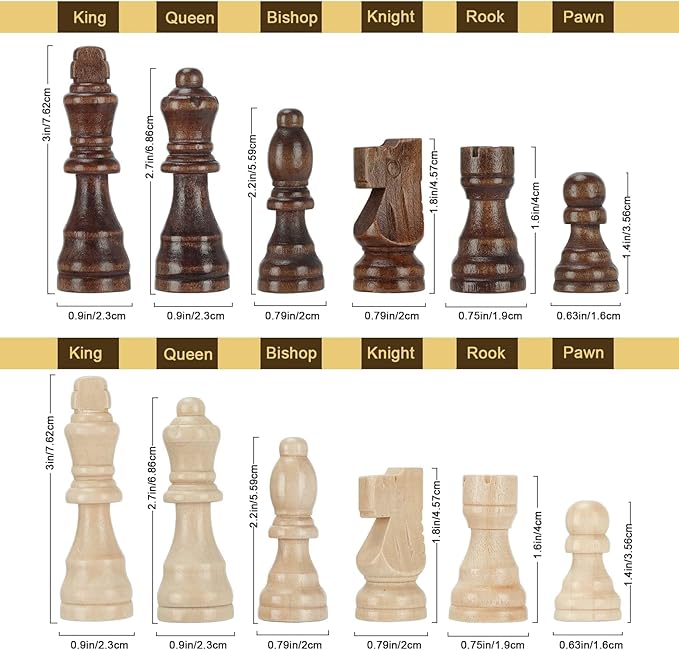handmade chess pieces set with magnetic design